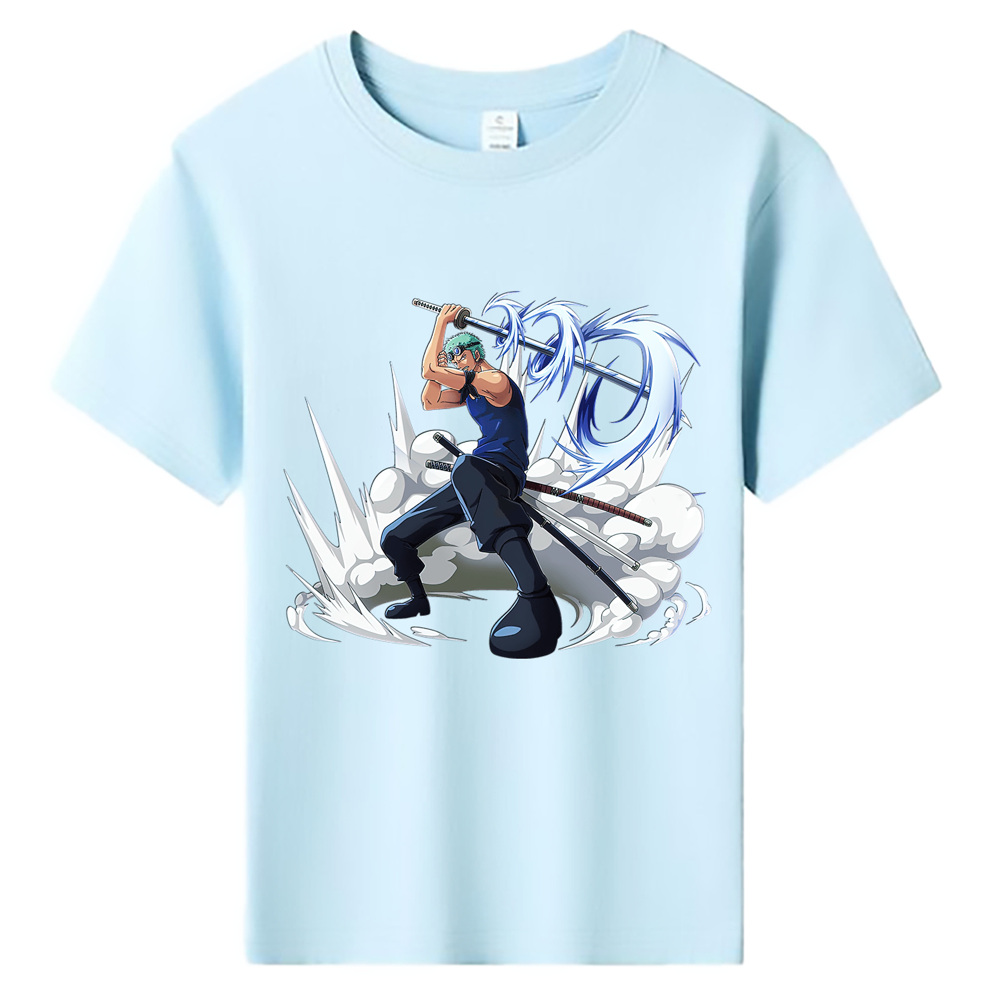 ワンピース ロロノア・ゾロ ONE PIECE Roronoa Zoro 綿100％キッズTシャツ（フロントプリント）